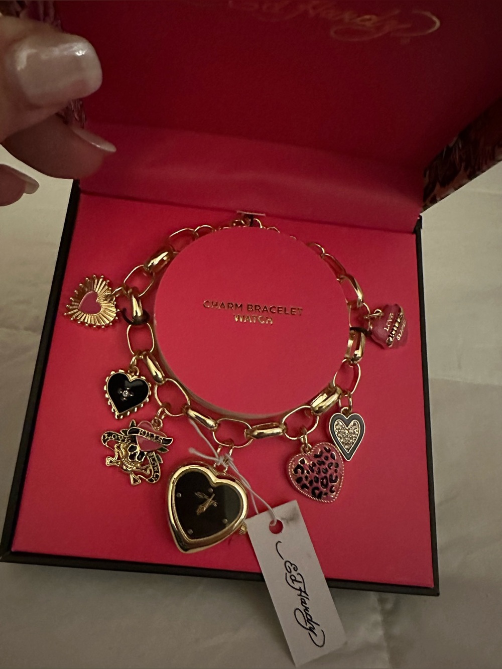 Ed Hardy Charm Bracelet with Watch